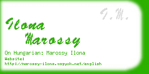 ilona marossy business card